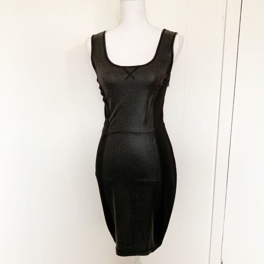Rachel Roy bodycon faux leather look tank dress 4
